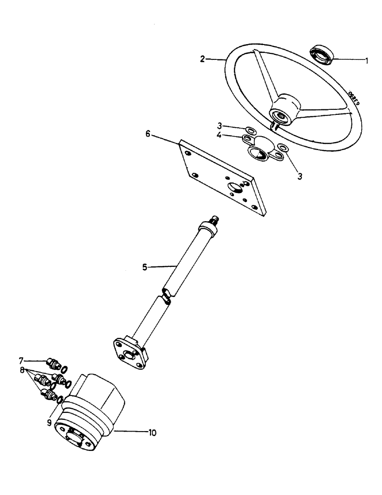 Схема запчастей Case IH 654 - (264) - STEERING WHEEL, AND CONTROL VALVE FOR POWER STEERING (05) - STEERING