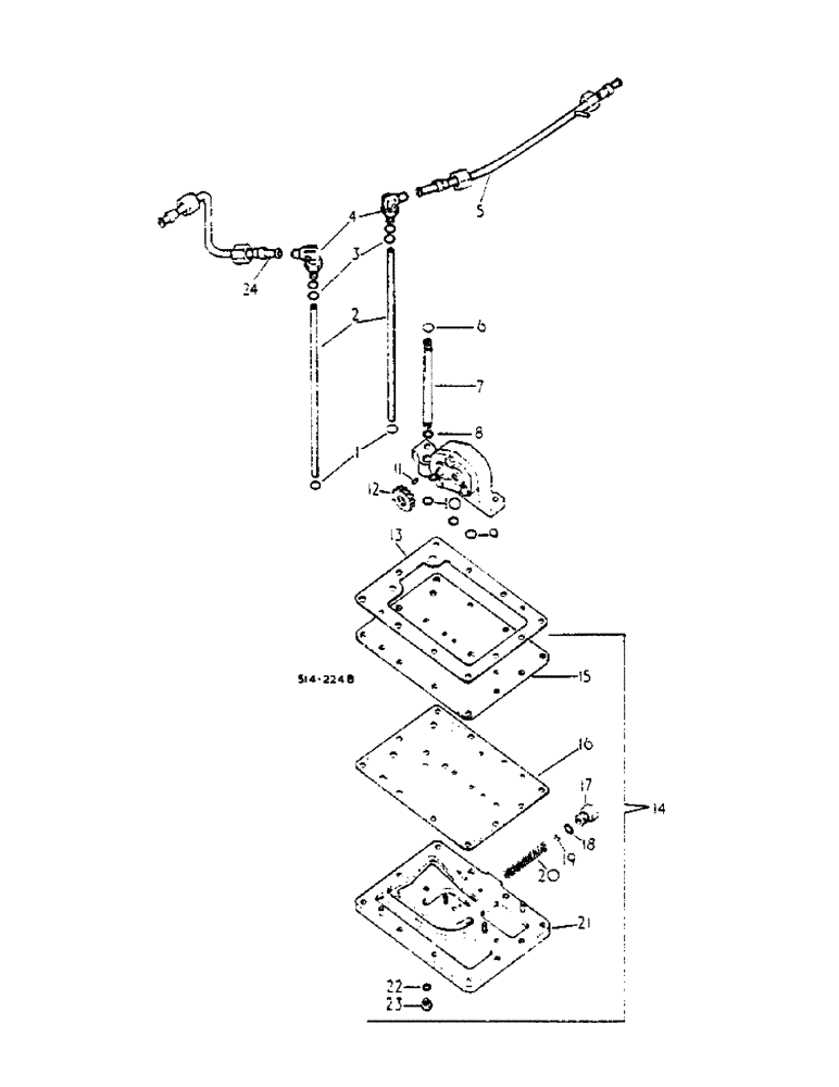 Схема запчастей Case IH 674 - (10-27) - HYDRAULIC PUMP AND CONNECTIONS (07) - HYDRAULICS