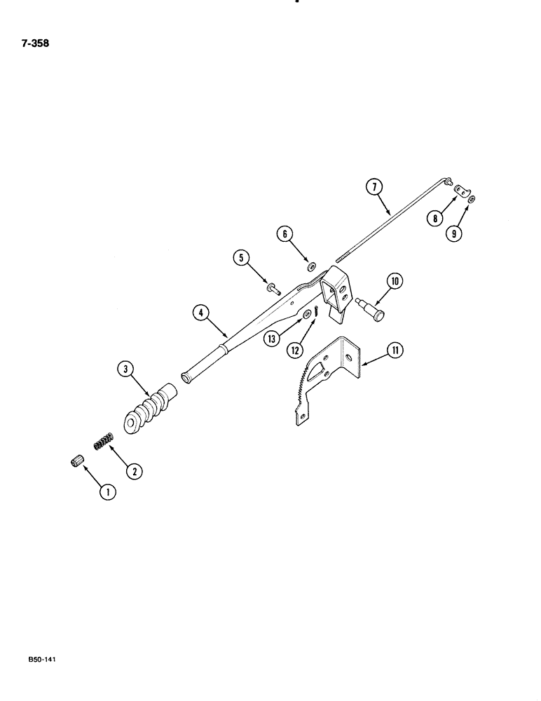 Схема запчастей Case IH 885 - (7-358) - PARK BRAKE HAND LEVER (07) - BRAKES