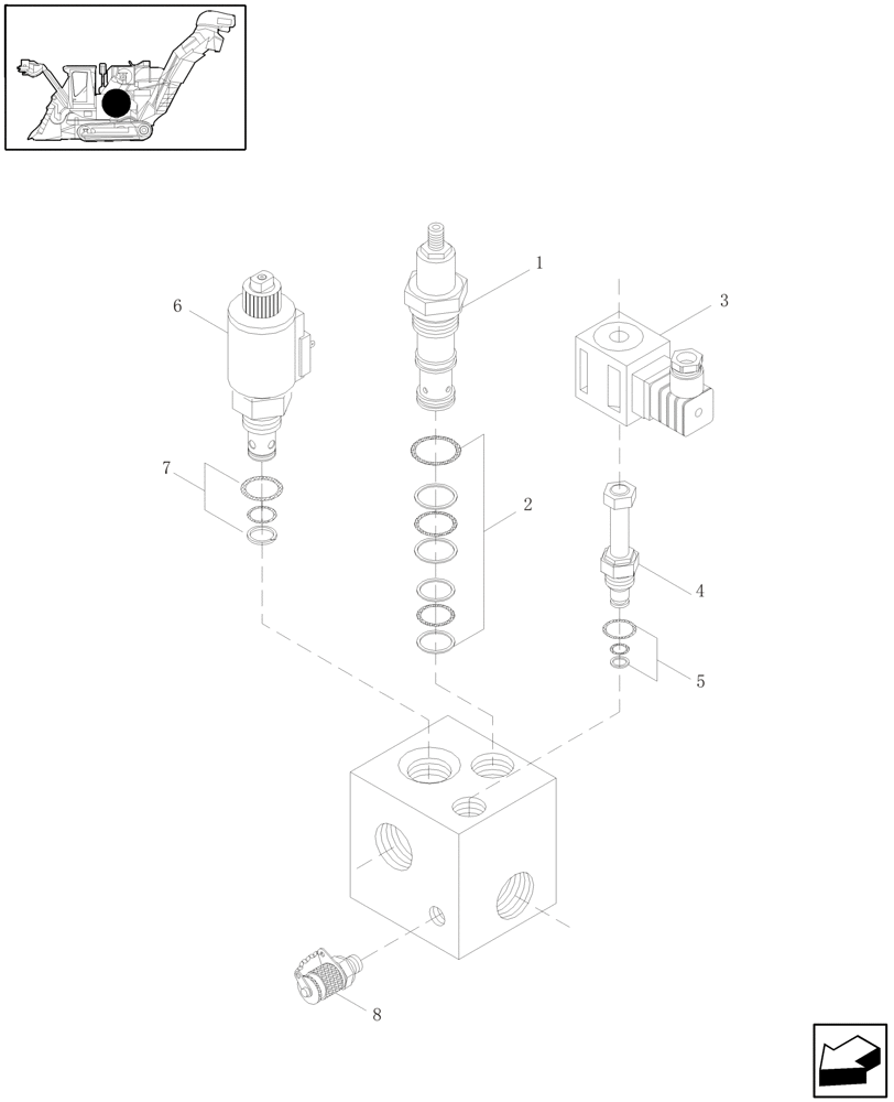 Схема запчастей Case IH A4000 - (B05.05[01]) - HYDRAULIC SOLENOID RELIEF VALVE Hydraulic Components & Circuits