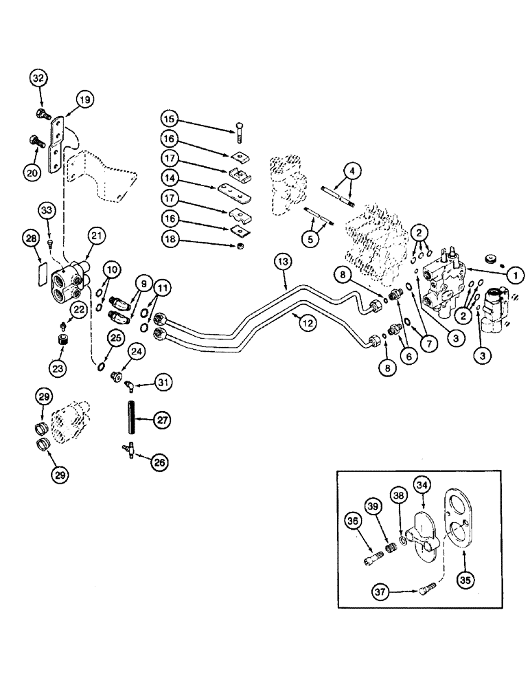 Схема запчастей Case IH 8950 - (8-066) - FOURTH CIRCUIT REMOTE HYDRAULICS (08) - HYDRAULICS