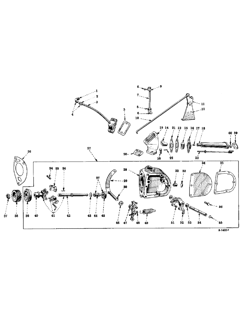 Схема запчастей Case IH SUPER-HV - (032) - ENGINE, GOVERNOR AND CONNECTIONS (01) - ENGINE