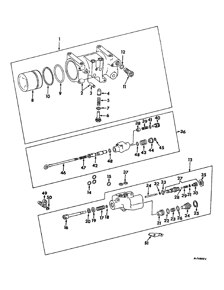 Схема запчастей Case IH 21026 - (10-23) - HYDRAULICS, DRAFT CONTROL AND VALVE (07) - HYDRAULICS