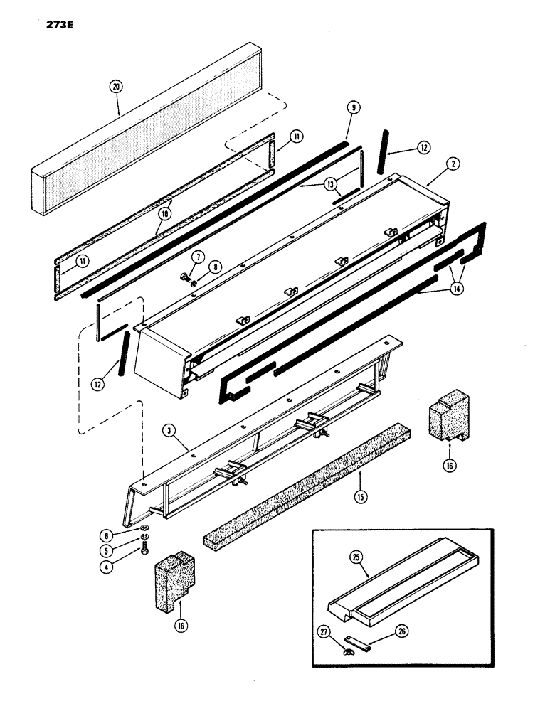 Схема запчастей Case IH 1070 - (273E) - CAB, AIR FILTER ATTACHMENT, HINSON (09) - CHASSIS/ATTACHMENTS