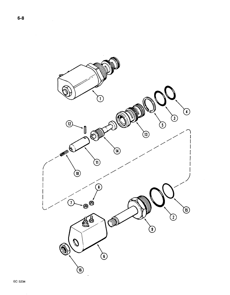 Схема запчастей Case IH 1896 - (6-08) - POWER SHIFT SOLENOID ASSEMBLY (06) - POWER TRAIN