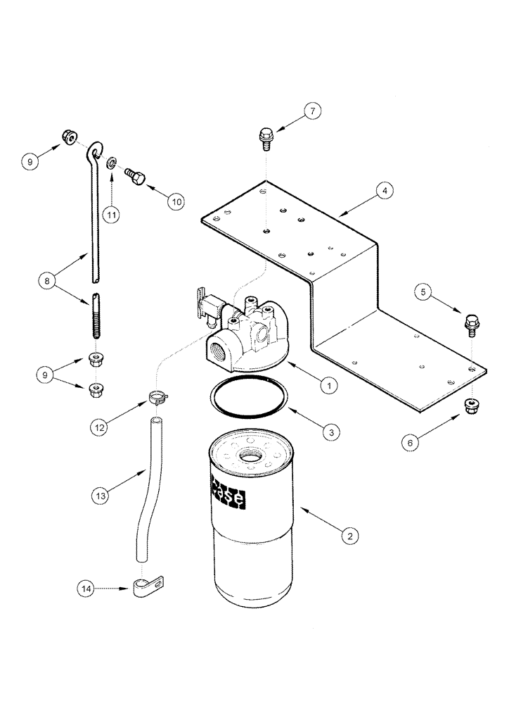 Схема запчастей Case IH 2344 - (08-03) - FILTER ASSY - OIL, RETURN (07) - HYDRAULICS