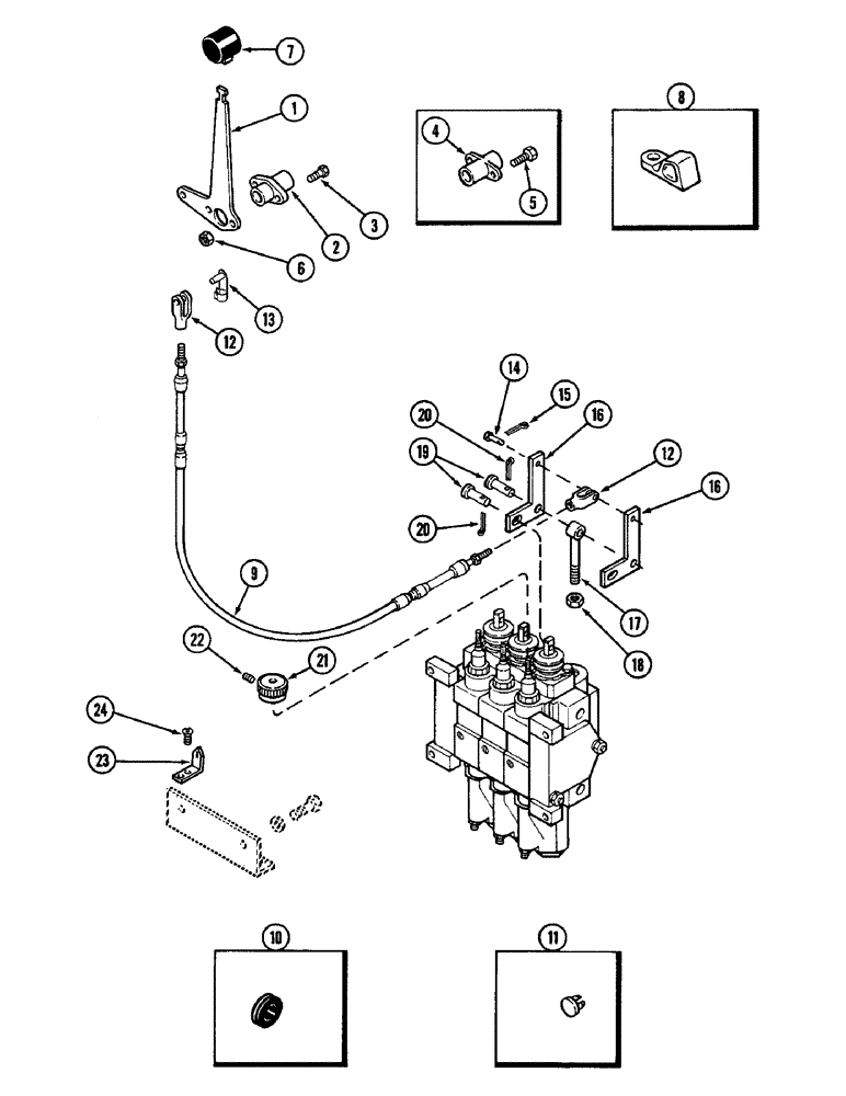 Схема запчастей Case IH 2090 - (8-406) - REMOTE HYDRAULICS, REMOTE ATTACHMENT, NUMBER THREE CIRCUIT (08) - HYDRAULICS