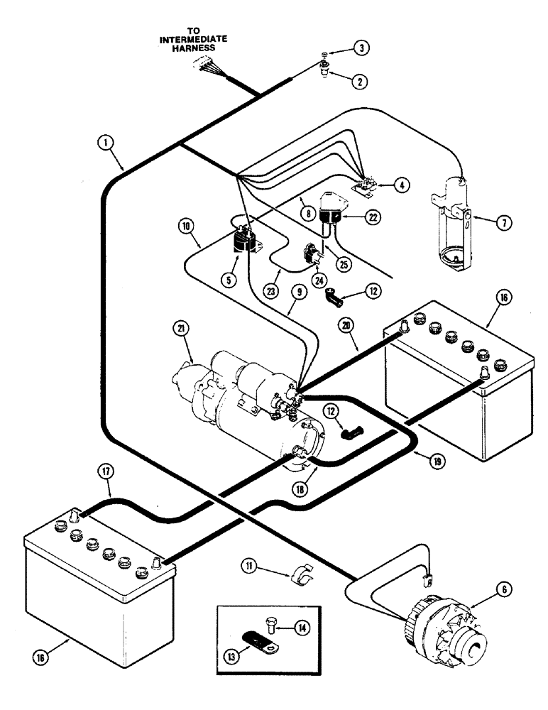 Схема запчастей Case IH 2470 - (090) - ENGINE HARNESS AND ATTACHING PARTS, P.I.N. 8826413 AND AFTER (04) - ELECTRICAL SYSTEMS