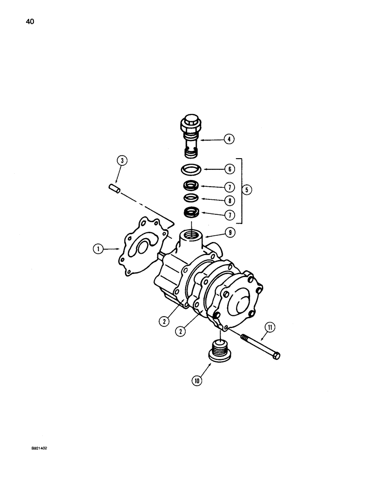 Схема запчастей Case IH 1680 - (040) - HYDROSTATIC PUMP, CHARGE PUMP (29) - HYDROSTATIC DRIVE