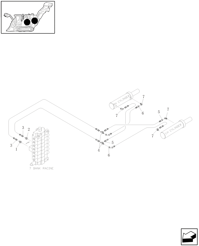 Схема запчастей Case IH A4000 - (B06.15[01]) - HYDRAULIC CIRCUIT (ELEVATOR SLEW CYLINDERS) Hydraulic Components & Circuits