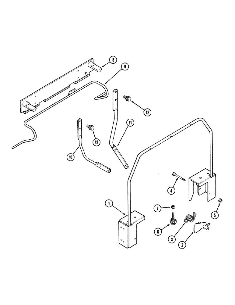 Схема запчастей Case IH 2594 - (9-028) - HOOD LATCH KIT, TRACTORS WITH LOADER (09) - CHASSIS/ATTACHMENTS