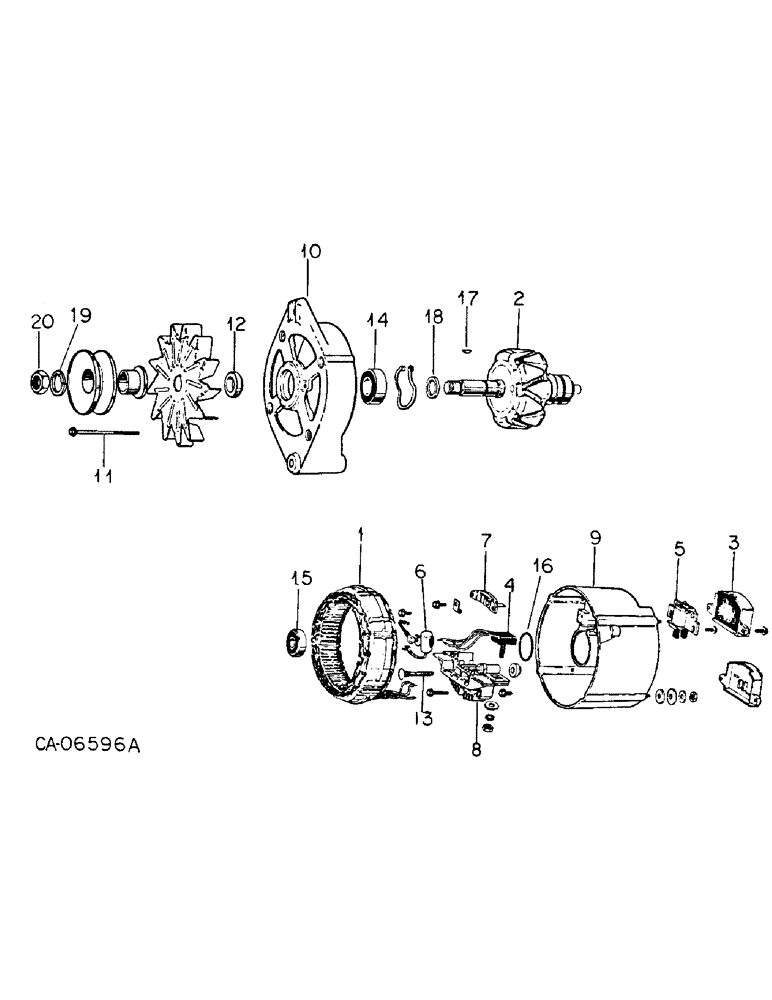 Схема запчастей Case IH 3088 - (08-26) - ELECTRICAL, ALTERNATOR-GENERATOR, 62 AMPS MOTOROLA (06) - ELECTRICAL