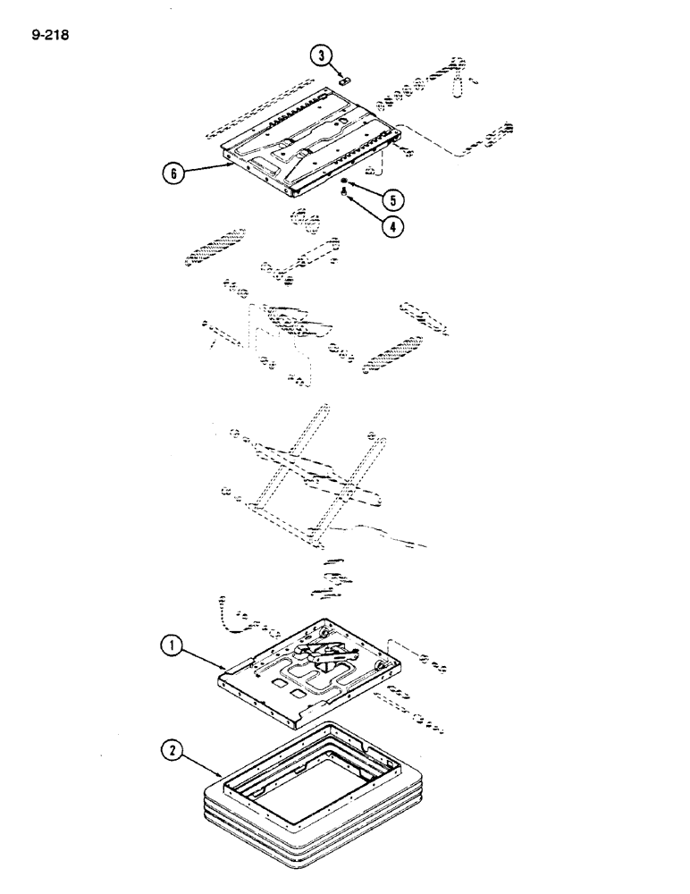Схема запчастей Case IH 1620 - (9-218) - SEAT ASSEMBLY, BOSTROM (10) - CAB & AIR CONDITIONING