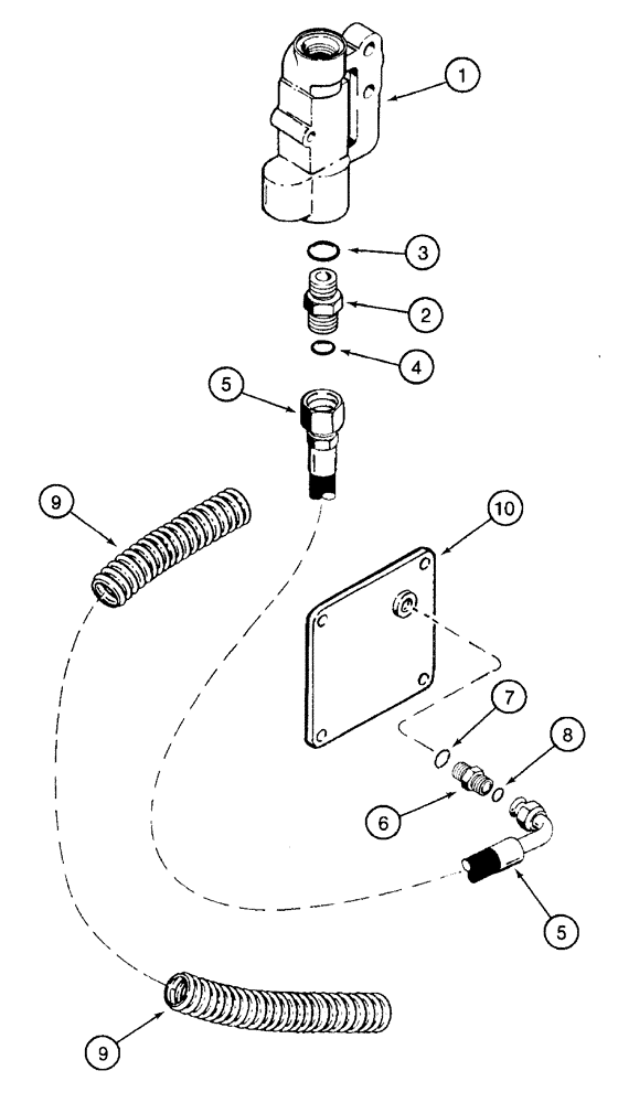 Схема запчастей Case IH 7210 - (8-048) - REMOTE HYDRAULIC BLEED LINE (08) - HYDRAULICS