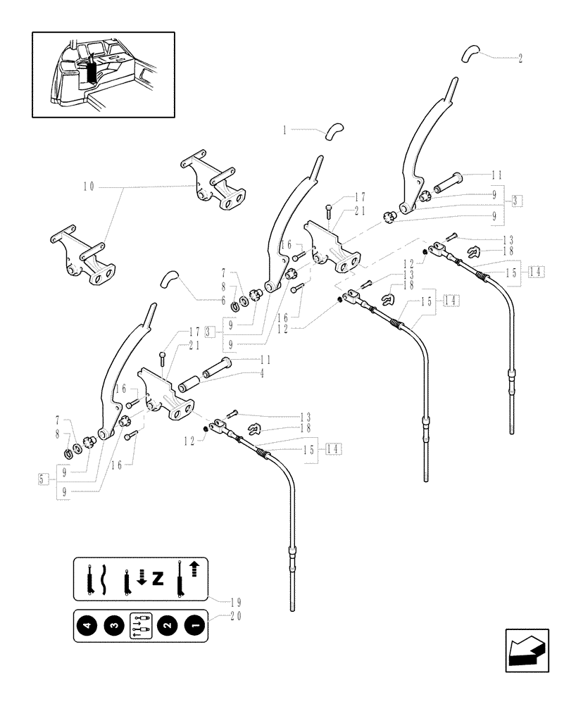 Схема запчастей Case IH MXU110 - (1.96.2/01) - (VAR.265) 3 REAR CONTROL VALVES - CONTROL VALVE CONTROL (10) - OPERATORS PLATFORM/CAB