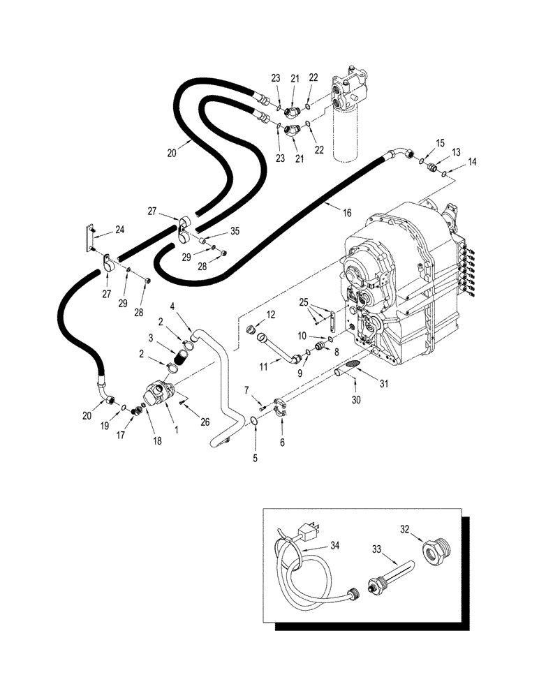 Схема запчастей Case IH STX275 - (06-11[01]) - TRANSMISSION - LUBRICATION, WITH POWER SHIFT TRANSMISSION, WITHOUT ACCUSTEER, BSN JEE0104001 (06) - POWER TRAIN