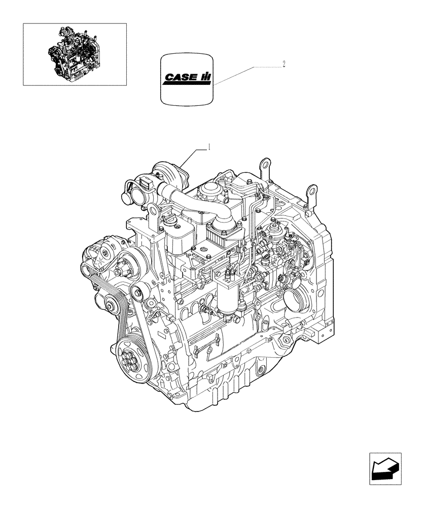 Схема запчастей Case IH MAXXUM 100 - (0.02.1) - ENGINE (01) - ENGINE