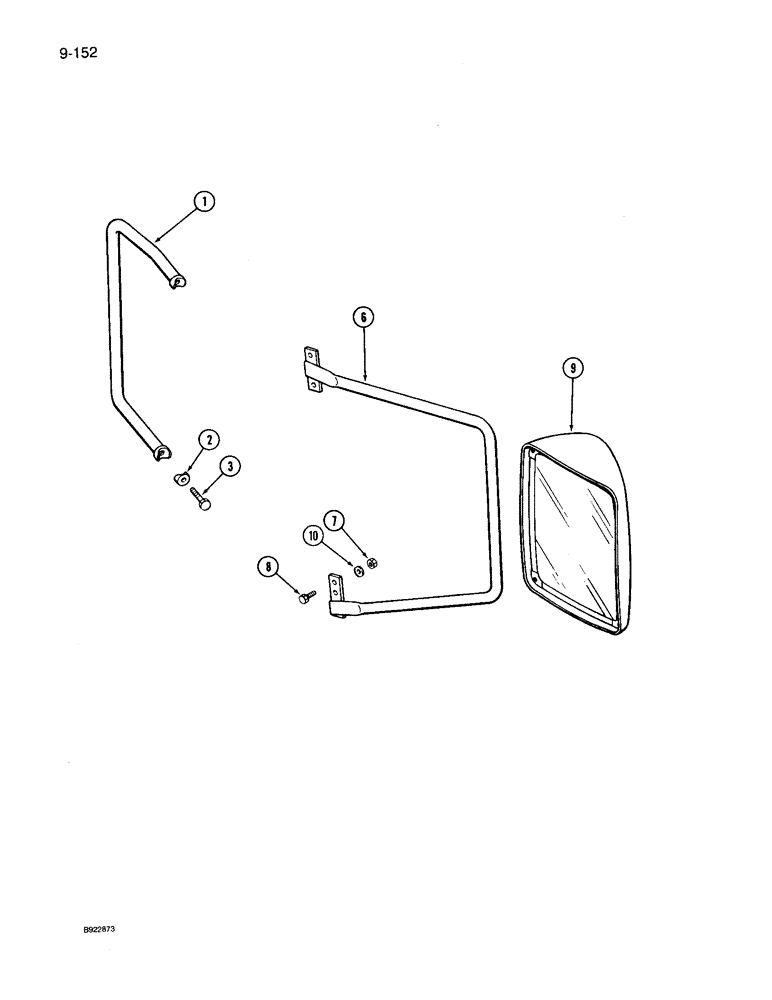 Схема запчастей Case IH 7120 - (9-152) - MIRROR KIT (09) - CHASSIS/ATTACHMENTS