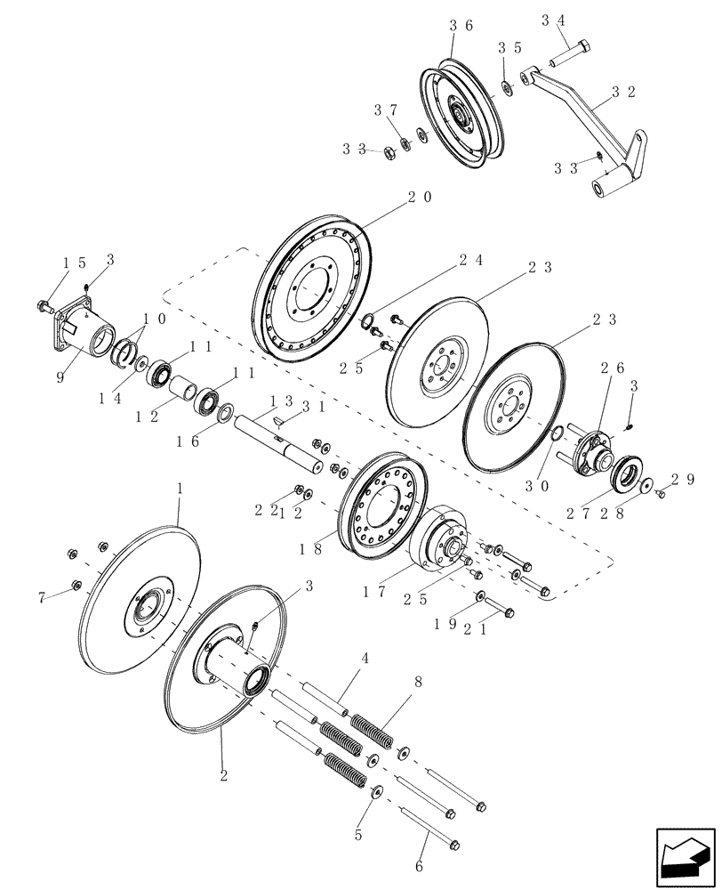 Схема запчастей Case IH 5130 - (74.130.21) - PULLEY ASSEMBLY CLEANING FAN, CLEANING FAN DRIVE JACKSHAFT ASSEMBLY, IDLER ASSEMBLY FAN DRIVE WITH PULLEY (74) - CLEANING