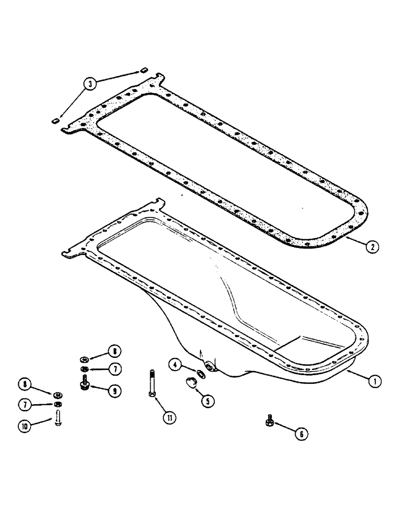 Схема запчастей Case IH 2670 - (054) - OIL PAN, 504BDT INTERCOOLED DIESEL ENGINE (02) - ENGINE