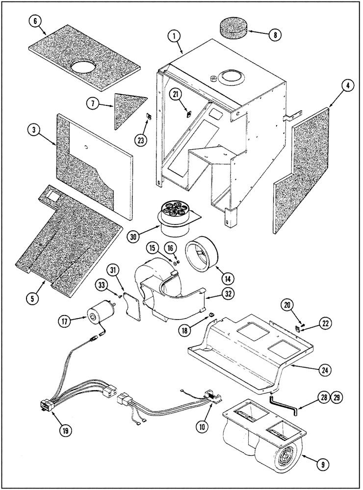 Схема запчастей Case IH 9240 - (9-101C) - AIR CONDITIONING AND HEATER MODULE ASSEMBLY, INTERNAL COMPONENTS, P.I.N. JEE0031850 & AFTER (CONTD) (09) - CHASSIS/ATTACHMENTS