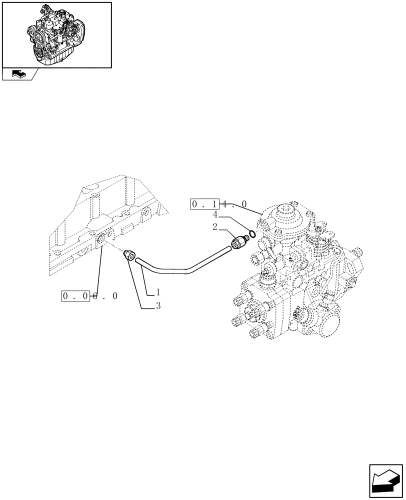 Схема запчастей Case IH F4GE9484A J600 - (0.14.6) - INJECTION EQUIPMENT - PIPING (2852058) 