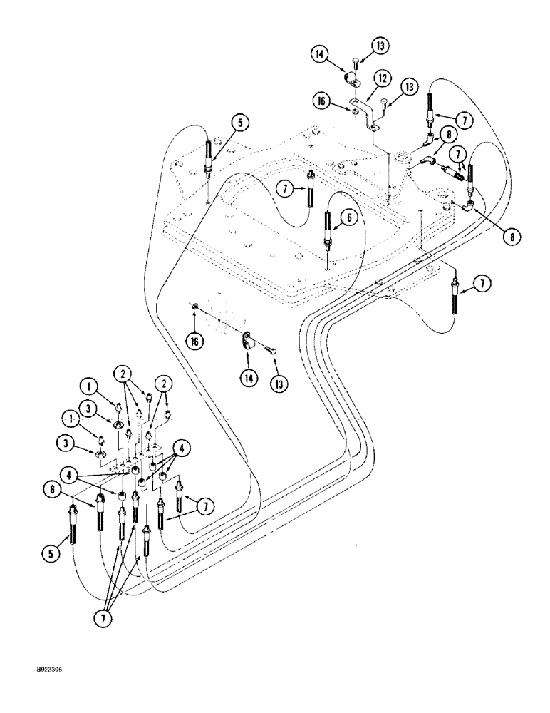 Схема запчастей Case IH 9310 - (5-024) - STEERABLE AXLES LUBRICATION SYSTEM, GREASE LINES (05) - STEERING