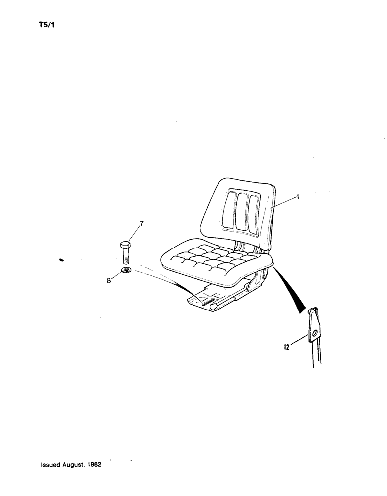 Схема запчастей Case IH 1190 - (T-05[A]) - SEAT ASSEMBLY AND ROLL BAR (10) - OPERATORS PLATFORM/CAB