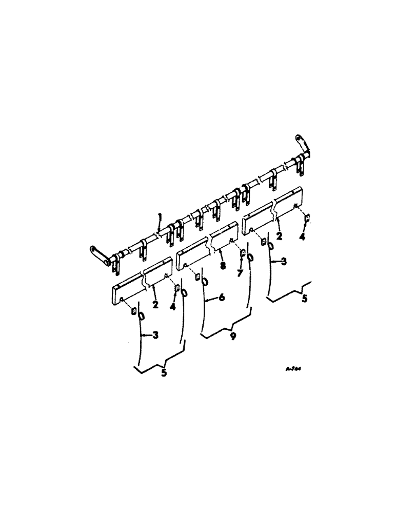 Схема запчастей Case IH 403 - (191[1]) - BAT ASSY, 18-FOOT (58) - ATTACHMENTS/HEADERS