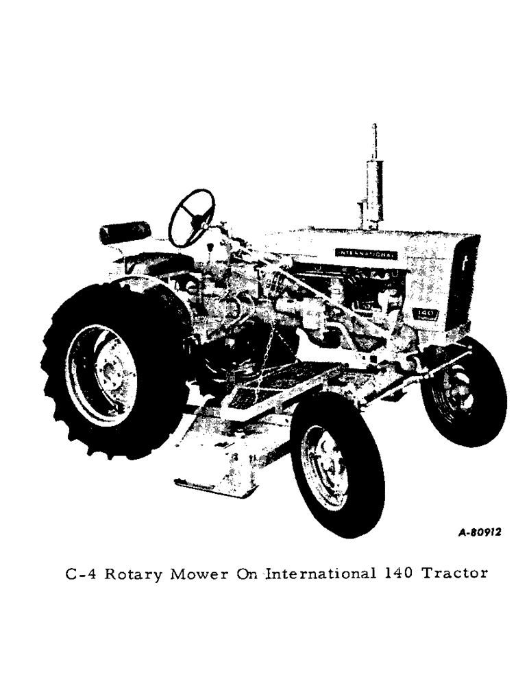 Схема запчастей Case IH C-4 - (L-1) - C-4 ROTARY MOWER ON INTERNATIONAL 140 TRACTOR 