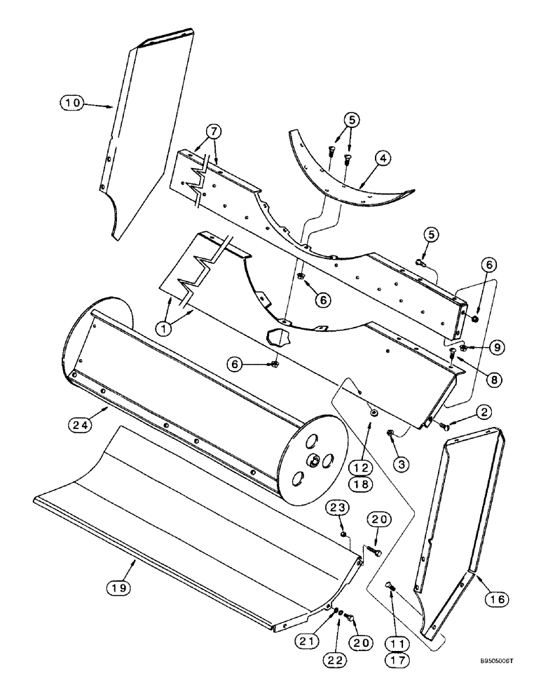 Схема запчастей Case IH 2188 - (9C-04) - DISCHARGE BEATER PAN, CORN AND GRAIN, FIXED (15) - BEATER & CLEANING FANS