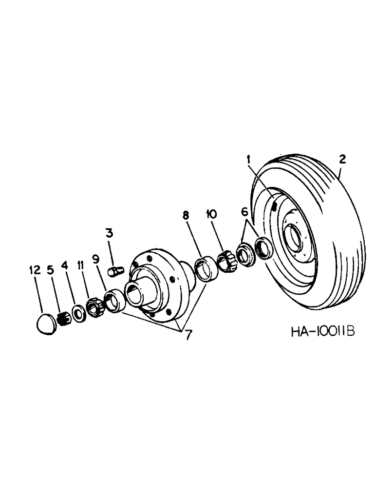 Схема запчастей Case IH 6000 - (A-08) - WHEEL AND HUB, 10 AND 13 FOOT 