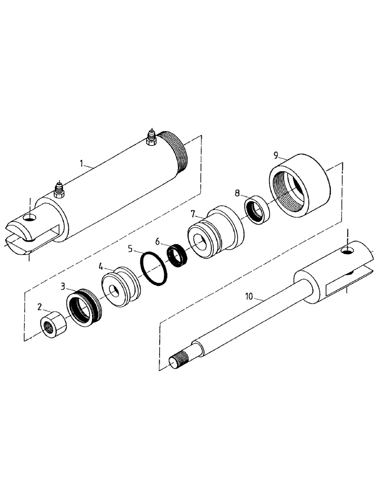 Схема запчастей Case IH 7000 - (B01-55) - HYDRAULIC CYLINDER, BIN FLAP Hydraulic Components & Circuits