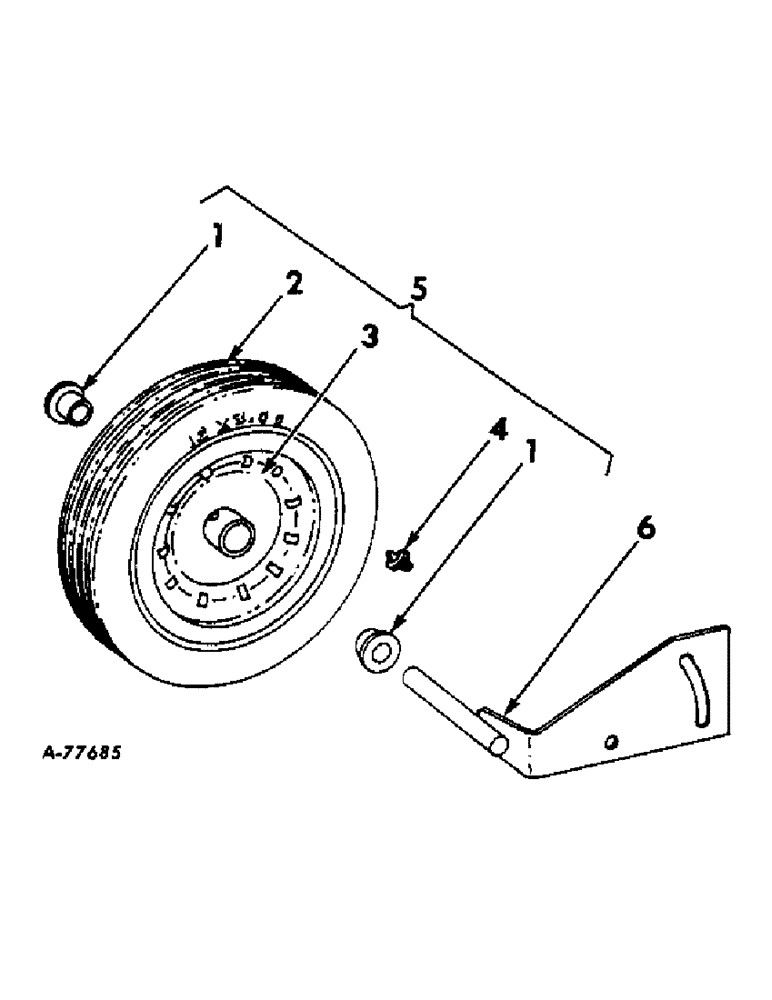 Схема запчастей Case IH 37 - (B-18) - PICKUP WHEEL, RUBBER, WHEN ORDERED 