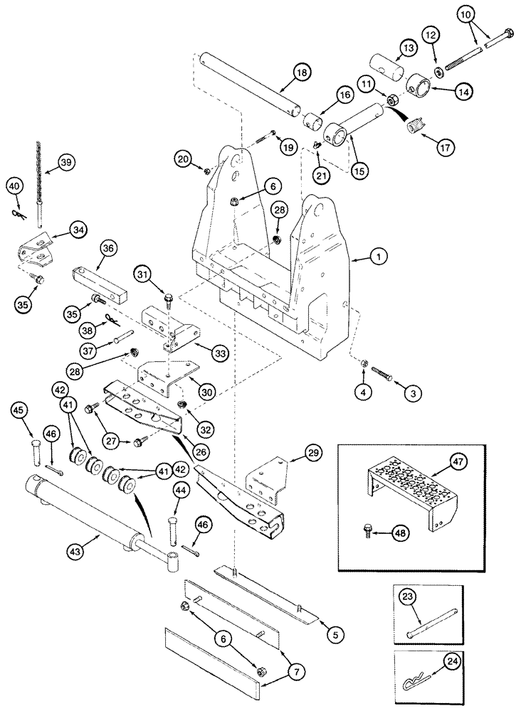 Схема запчастей Case IH 2555 - (09A-34) - DRUM SUPPORT ASSY (13) - PICKING SYSTEM