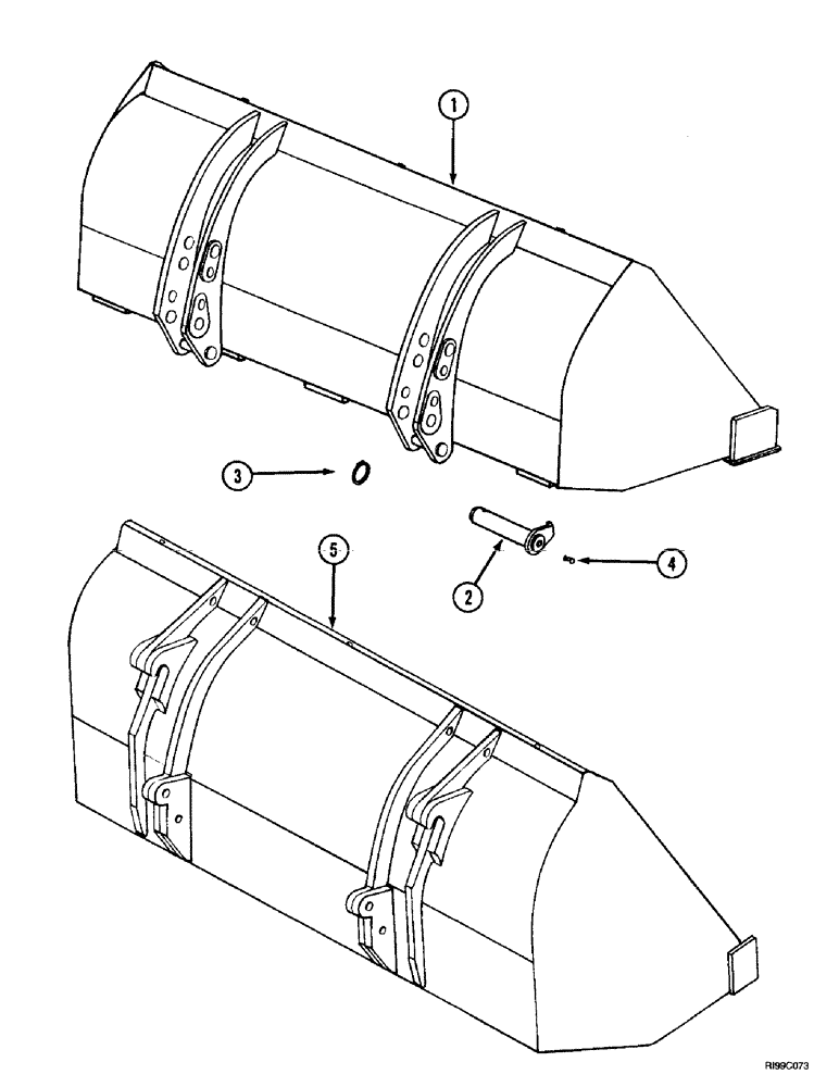 Схема запчастей Case IH L700 - (9-10) - MATERIAL BUCKET - GENERAL PURPOSE, STANDARD ATTACH TYPE (09) - CHASSIS/ATTACHMENTS