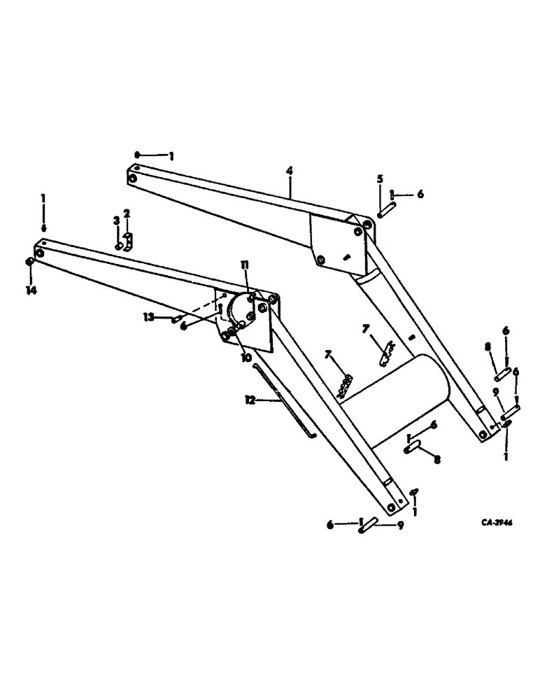 Схема запчастей Case IH 2500 - (17-01) - MOUNTED EQUIPMENT, LOADER BOOM AND CONNECTIONS, 2050 SERIES A Mounted Equipment