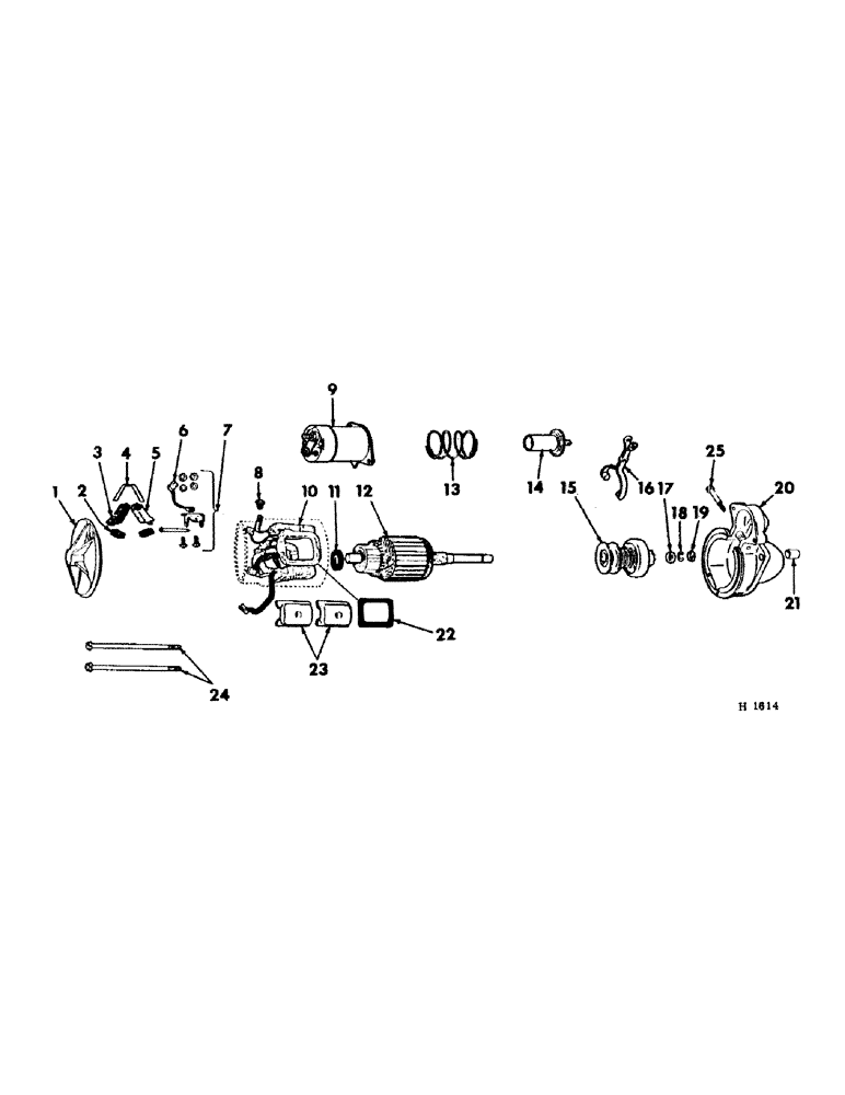 Схема запчастей Case IH 225 - (G-4) - ELECTRICAL SYSTEM, STARTING MOTOR, DELCO-REMY (06) - ELECTRICAL SYSTEMS