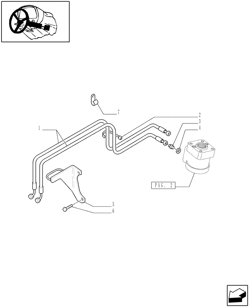 Схема запчастей Case IH JX60 - (1.92.63[04]) - POWER STEERING - PUMP AND PIPES (10) - OPERATORS PLATFORM/CAB