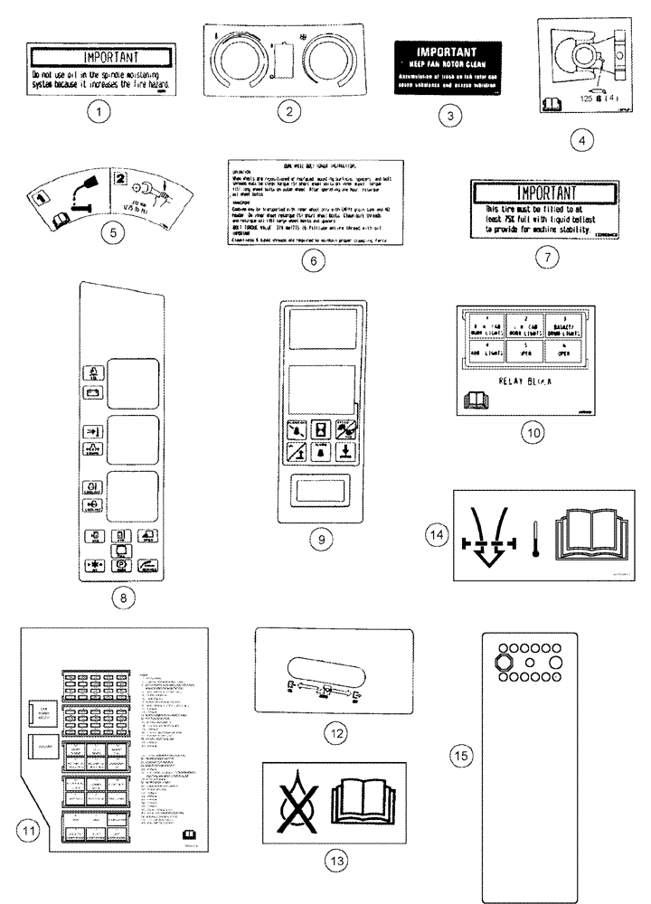 Схема запчастей Case IH 420 - (09F-20) - DECALS - IMPORTANT INSTRUCTIONS (12) - CHASSIS