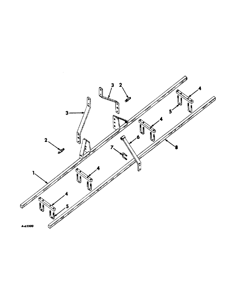 Схема запчастей Case IH 662 - (AC-06) - TOOL BAR REAR SECTION, 3-PT HITCH FOR FARMALL 240, 340, 404 & 504 TRACTORS (UP TO 1965) 