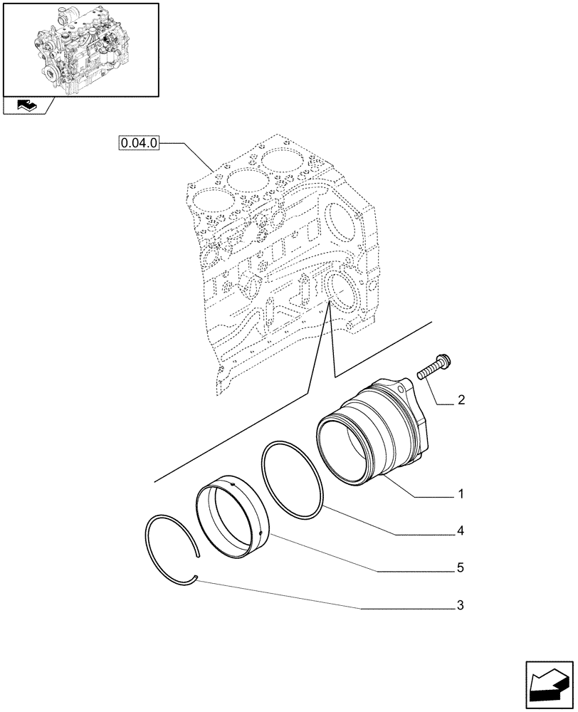 Схема запчастей Case IH PUMA 165 - (0.35.0) - POWER TAKE OFF (01) - ENGINE