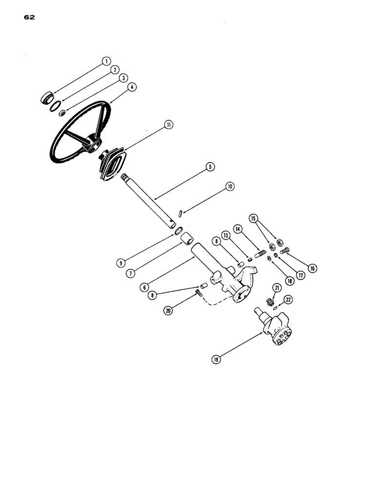 Схема запчастей Case IH 1070 - (062) - RIGID STEERING (05) - STEERING