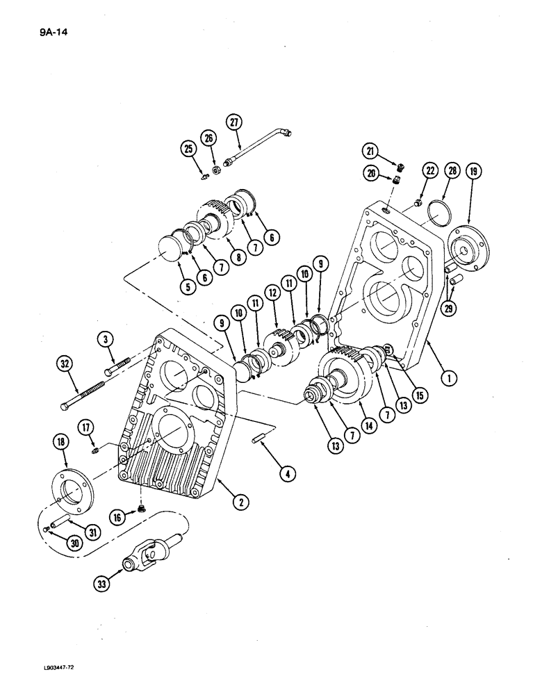 Схема запчастей Case IH 781 - (9A-014) - SPEED CHANGE GEARBOX, 781 FORAGE HARVESTER, 540 RPM PTO (12) - CHASSIS