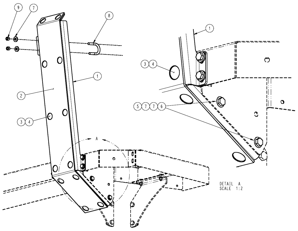 Схема запчастей Case IH SPX4410 - (04-031) - WALKWAY PROTECTOR GROUP Suspension & Frame