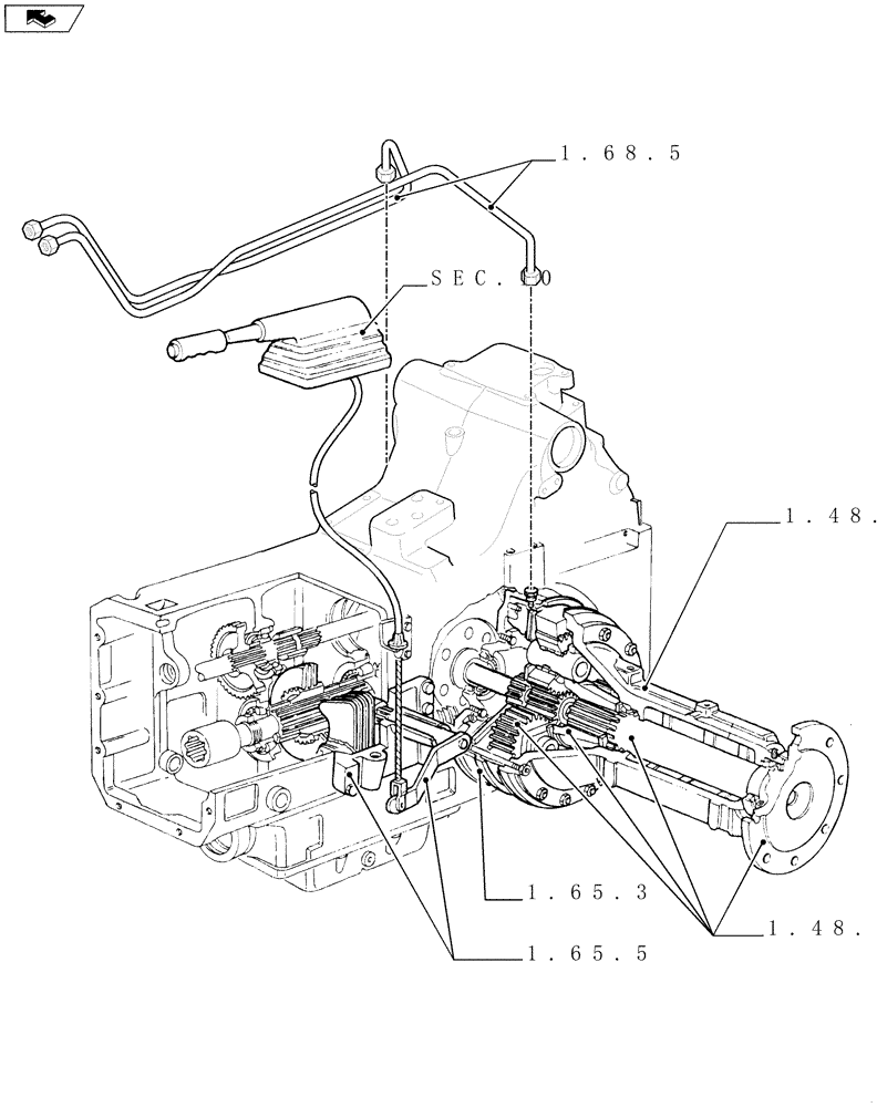 Схема запчастей Case IH PUMA 155 - (SEC. 05) - REAR AXLE (00) - GENERAL