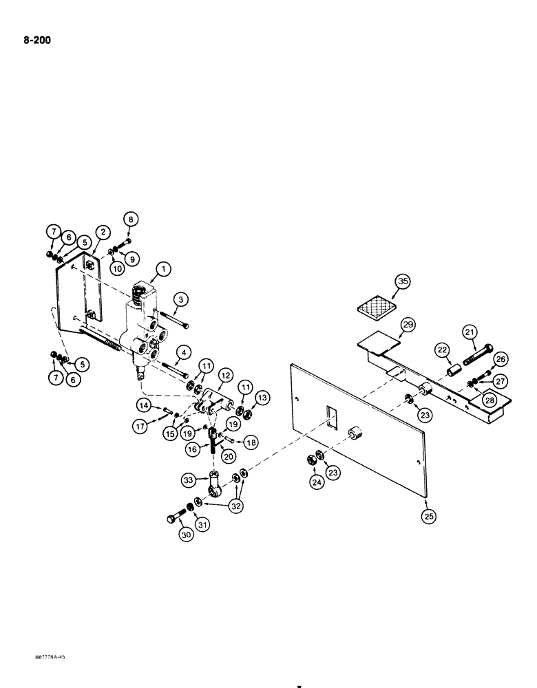 Схема запчастей Case IH 1818 - (8-200) - AUXILIARY CONTROLS AND VALVE MOUNTING (08) - HYDRAULICS