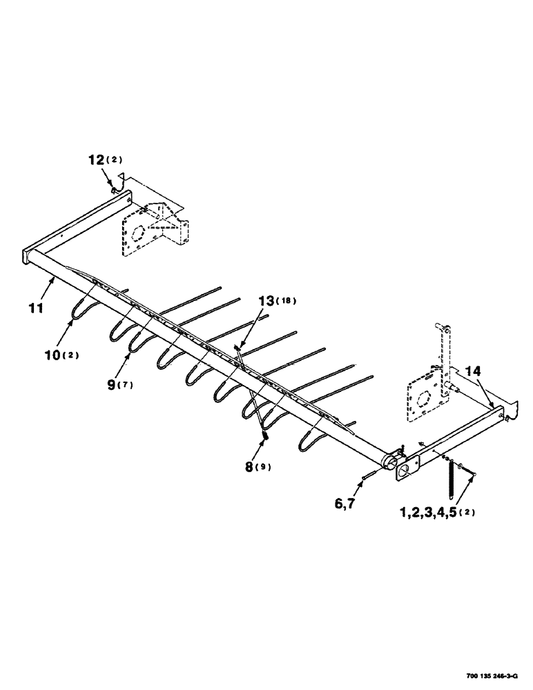 Схема запчастей Case IH RS551 - (3-02) - WINDGUARD AND MOUNTING ASSEMBLY Pickup