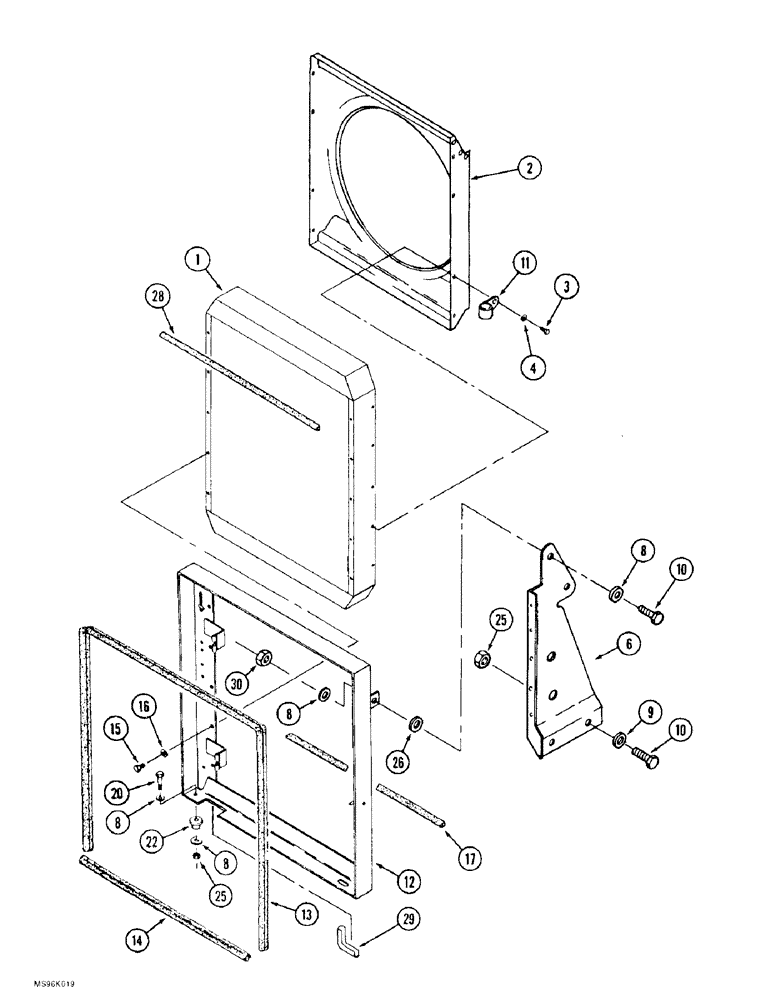 Схема запчастей Case IH 9390 - (2-06) - RADIATOR MOUNTING AND SHROUD, 9390 ONLY (02) - ENGINE