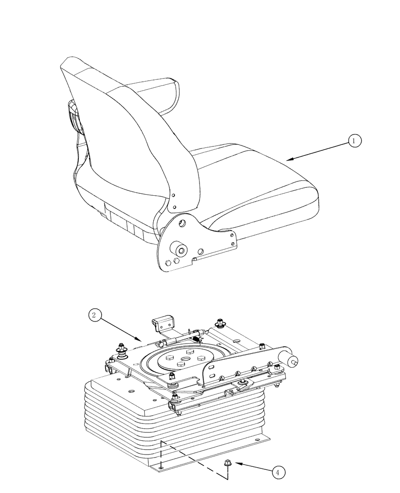 Схема запчастей Case IH MX220 - (09-28) - SEAT ASSEMBLY - INSTRUMENT PANEL, -JJA0106541, EUROPE ONLY, STANDARD CAB (09) - CHASSIS/ATTACHMENTS